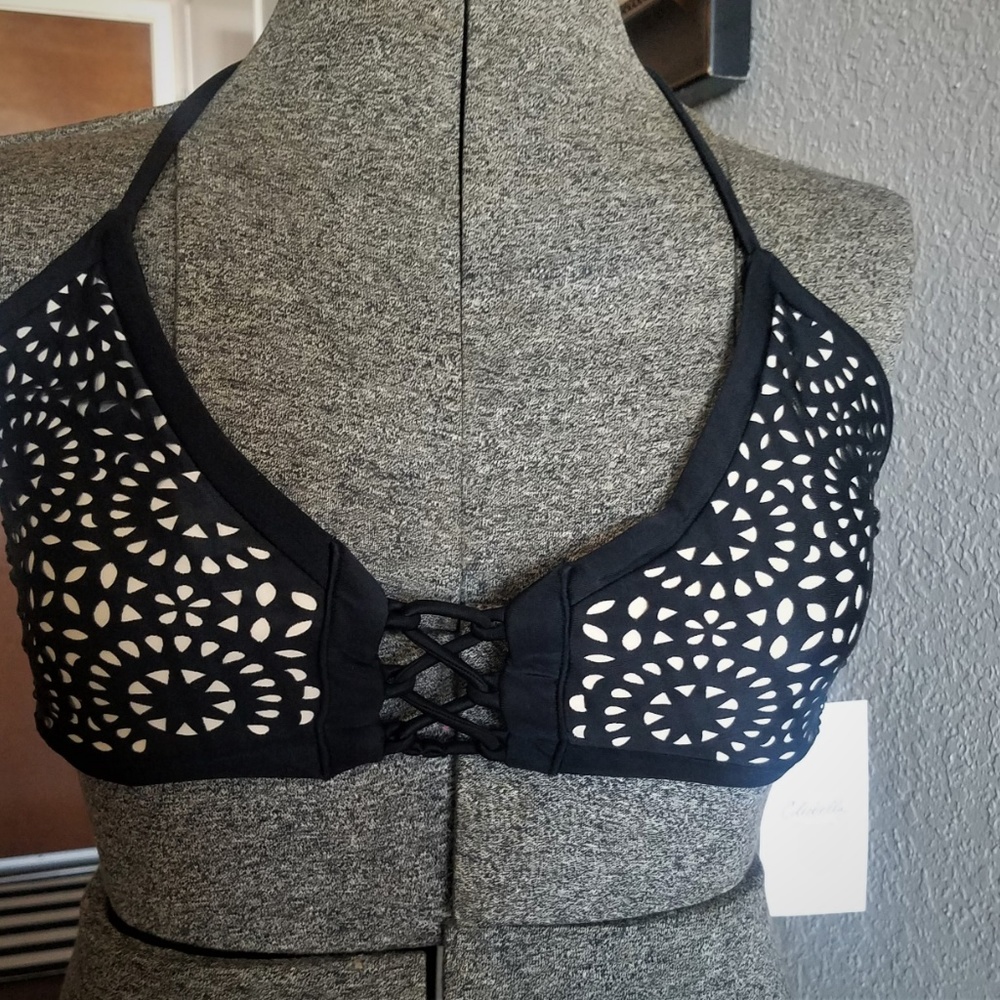 Cleobella Jet Black Womens' Bikini Top New - Picture 8 of 8